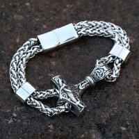 Wikinger Thorshammer Armkette "GUND" aus Edelstahl