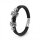 Kunstleder Raben Armband aus Edelstahl