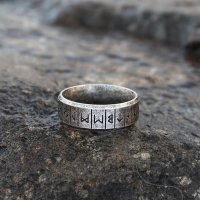 Runen Ring "BARCLAY" aus Edelstahl