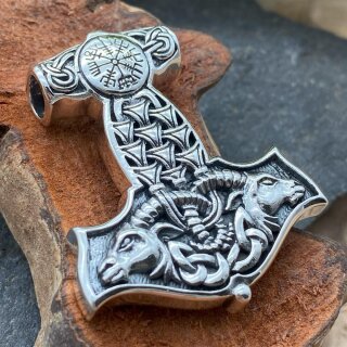 Thors Hammer Schmuck Anhänger "BRAN" aus 925 Sterling Silber