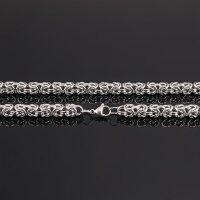 Massive runde Königskette / Byzantiner Kette aus Edelstahl - 8 mm