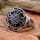 Celtic Cross Ring "AMBIA" aus Edelstahl - Farbe Silber
