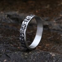 Rúnbindr – Slim Stainless Steel Rune Ring...