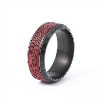 Bróðir – Dark Rune Ring with Norse Inlay