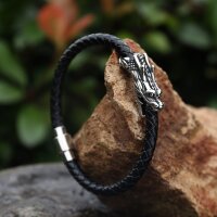 "Drachenwacht" Armband aus Kunstleder &...