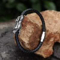 "Drachenwacht" Armband aus Kunstleder &...