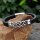 "Nordknoten" Armband aus Kunstleder & Edelstahl | Flechtmuster | 19–25 cm