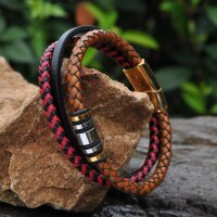 "Farbknoten" Armband aus Kunstleder &...