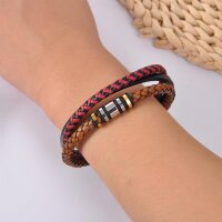 "Farbknoten" Armband aus Kunstleder &...