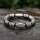 "Runenwacht" Armband aus Kunstleder & Edelstahl – Nordisches Design | 10 mm | 55 g