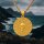 Cursed Coin – Gold Stainless Steel Skull Pendant with Rope Chain