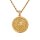 Cursed Coin – Gold Stainless Steel Skull Pendant with Rope Chain