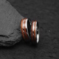 Yggdrasil Ring – Symbol des Weltenbaums aus Wolfram und Holz (8mm)
