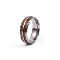 Yggdrasil Ring – Symbol des Weltenbaums aus Wolfram und Holz (8mm)