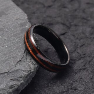 Yggdrasil Ring – Symbol des Weltenbaums aus Wolfram und Holz (6mm)
