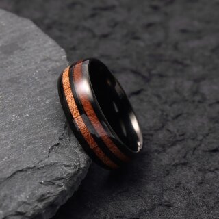 Yggdrasil Ring – Symbol des Weltenbaums aus Wolfram und Holz (8mm)