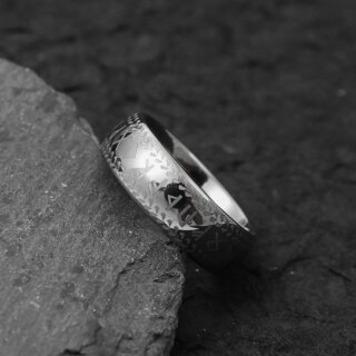 Runic Path – Voice of the Ancestors (Silver Tungsten Ring)