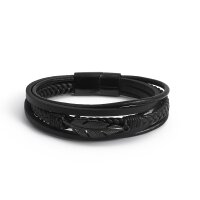 Freyas Feder – Leichtigkeit und Schutz (Schwarz) (Kunstleder-Armband)