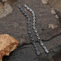 Ouroboros – Die ewige Schlange (Antik-Silber) (Edelstahl-Armkette)