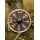 Viking Round Shield “VEGVÍSIR” in Wood – with Wayfinder Symbol and Rawhide Rim
