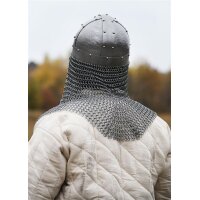 Vendelhelm mit Kettenbrünne – Wikinger Brillenhelm aus 1,2 mm Stahl