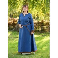 Viking Wool Dress Lykka, Blue-Brown