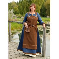 Wikinger Wollkleid Lykka, blau-braun