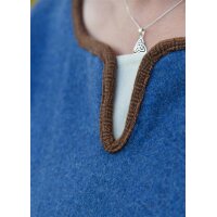 Wikinger Wollkleid Lykka, blau-braun