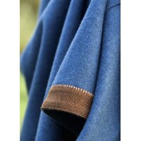 Wikinger Wollkleid Lykka, blau-braun