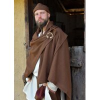 Wikinger Rechteckmantel Bente, Wolle, braun