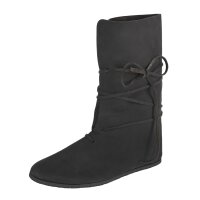 Wikinger Stiefel mit Schnürung, schwarz