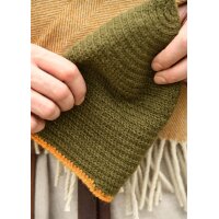 Crocheted Wool Cap, Green-Yellow