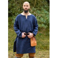 Mittelalter Leinen Tunika, dunkelblau