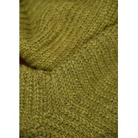 Wollsocken, gehäkelt, grün-gelb