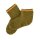 Wollsocken, gehäkelt, grün-gelb