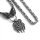 Viking Necklace Bjarnulf Silver – Bear Claw with Byzantine Chain