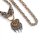 Viking Necklace Bjarnulf Silver-Gold – Bear Claw with Byzantine Chain