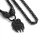 Viking Necklace Bjarnulf Black – Bear Claw with Byzantine Chain