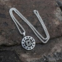 Sonnenrad Halskette Solvar – Nordisches Sonnen Symbol mit Kette