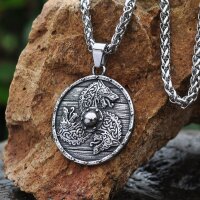 Shield Necklace “Hati” – Norse Wolf...