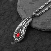 Feder Halskette „Munin“ – Nordische...