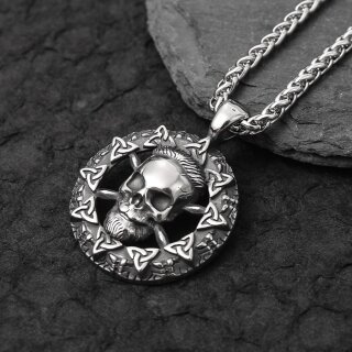 Viking Skull Necklace “Bjorn” – Norse Warrior Pendant with Chain