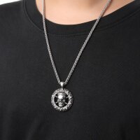 Viking Skull Necklace “Bjorn” – Norse Warrior Pendant with Chain