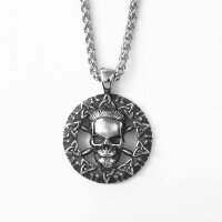 Viking Skull Necklace “Bjorn” – Norse Warrior Pendant with Chain