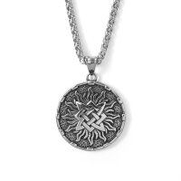 Sun Wheel Necklace “Alrik” – Norse Sun Pendant with Chain