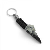 Viking Raven Skull Keychain “Hrafnkel” – Norse Raven Skull Paracord