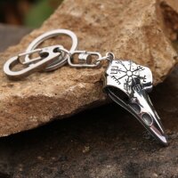 Viking Raven Skull Keychain “Hrafnvald”...