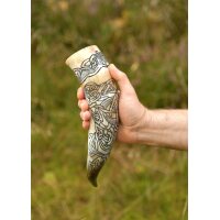 Viking Drinking Horn with Fenrir Motif