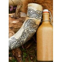 Viking Drinking Horn with Fenrir Motif