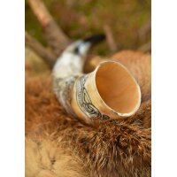 Viking Drinking Horn with Fenrir Motif